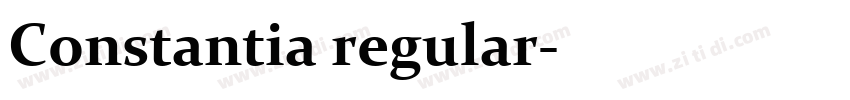 Constantia regular字体转换